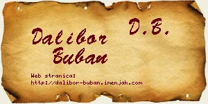 Dalibor Buban vizit kartica
